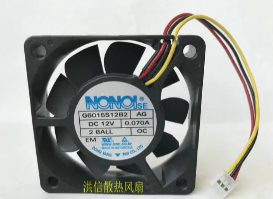 الأصلي الأصلي DC12V 0.070A G6015S12B2 AG 6015 ثلاثة خطوط مروحة تلفزيون