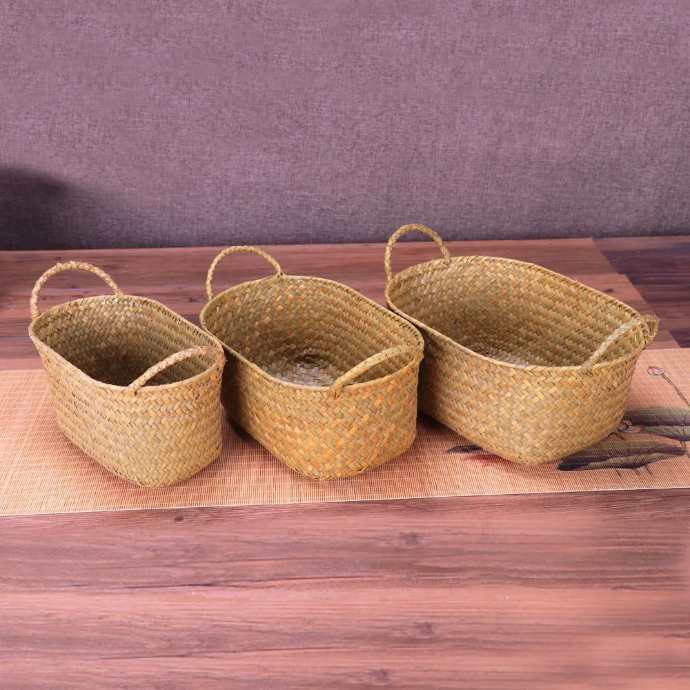 Wicker Weaving förvaringskorg för kök handgjorda frukt maträtt rotting picknick mat bröd loaf sundrieis neatening container case317e