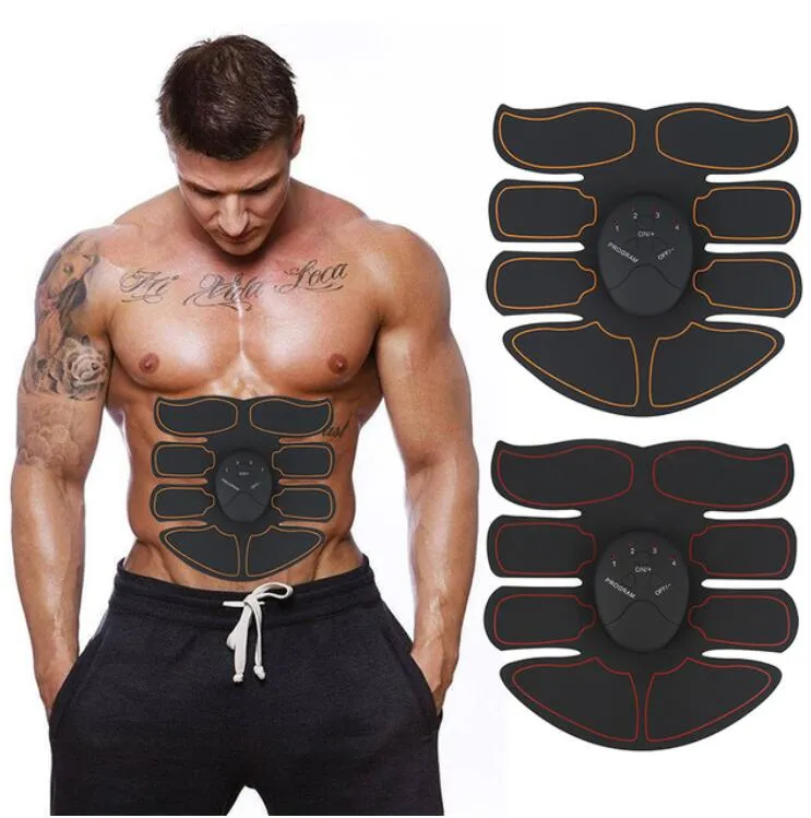 New EMS Abdominal Muscle Exerciser Trainer Smart ABS Stimulator Fitness Gym ABS Stickers Pad Body Loss Slimming Massager Unisex