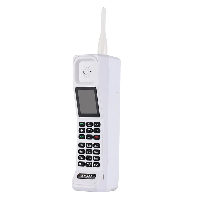 Luxo Retro Estilo Big Brother Antena De Telefonia Móvel Bom Banco De Potência Do Sinal Extrovertido FM Lanterna Tocha Do Bluetooth Dual Sim Card Telefone