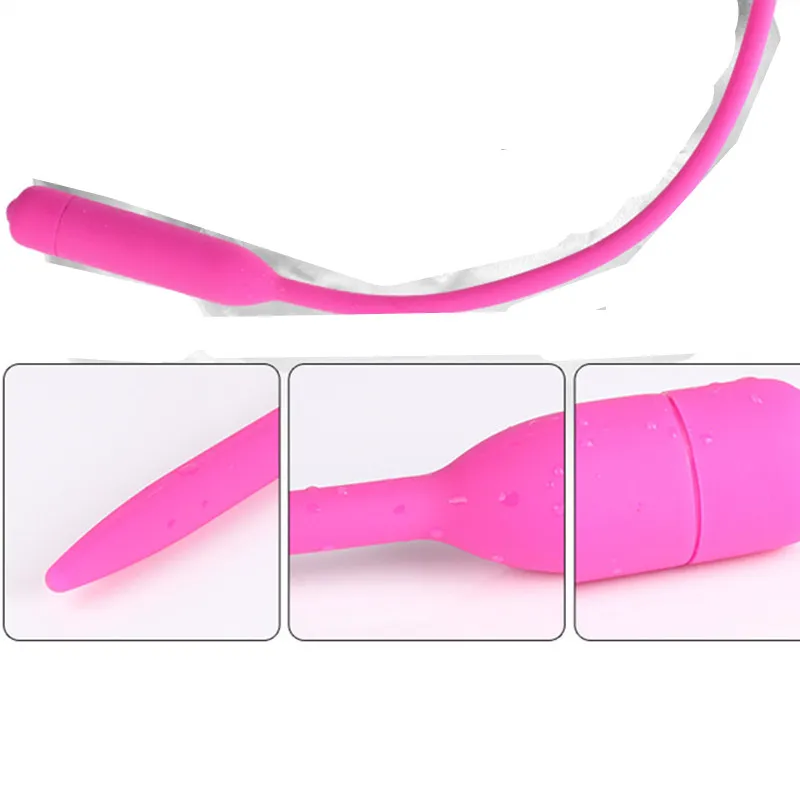 Cateter de som vibrador uretral de 10 velocidades, masturbação masculina, dilatador de silicone, plugue peniano, brinquedos sexuais, produtos adultos para homens