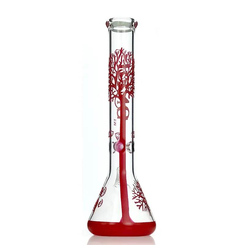 16" Beaker Bongs 5mm Thick Glass Water Pipe Ice Pinch Glass Bong with Downstem and Glass Bowl