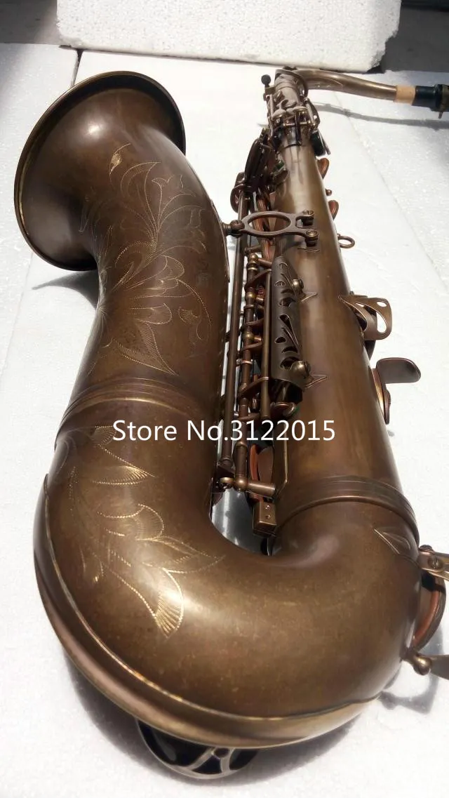 Margewate Brand Musical Instruments Tenor Bflat BB Tune saxophone Tube en laiton Vintage Copper Surface Sax Personnalisable Logo6875407