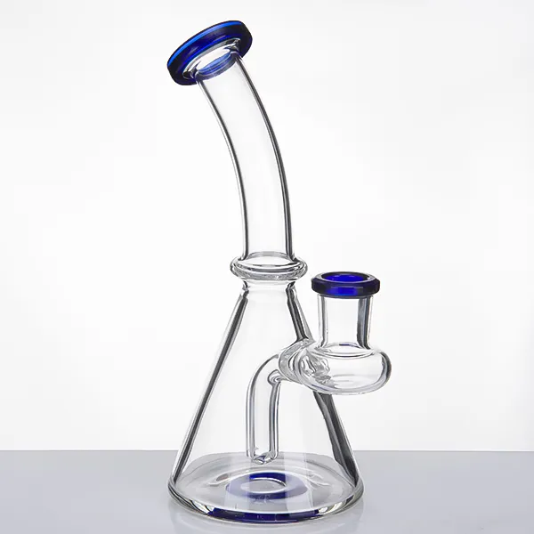 Smoke Glass Water Pipes Pyrex Bongs 14mm female joint Bong Smoking Pipe Dab Oil Rigs bubbler Hookahs beaker 943