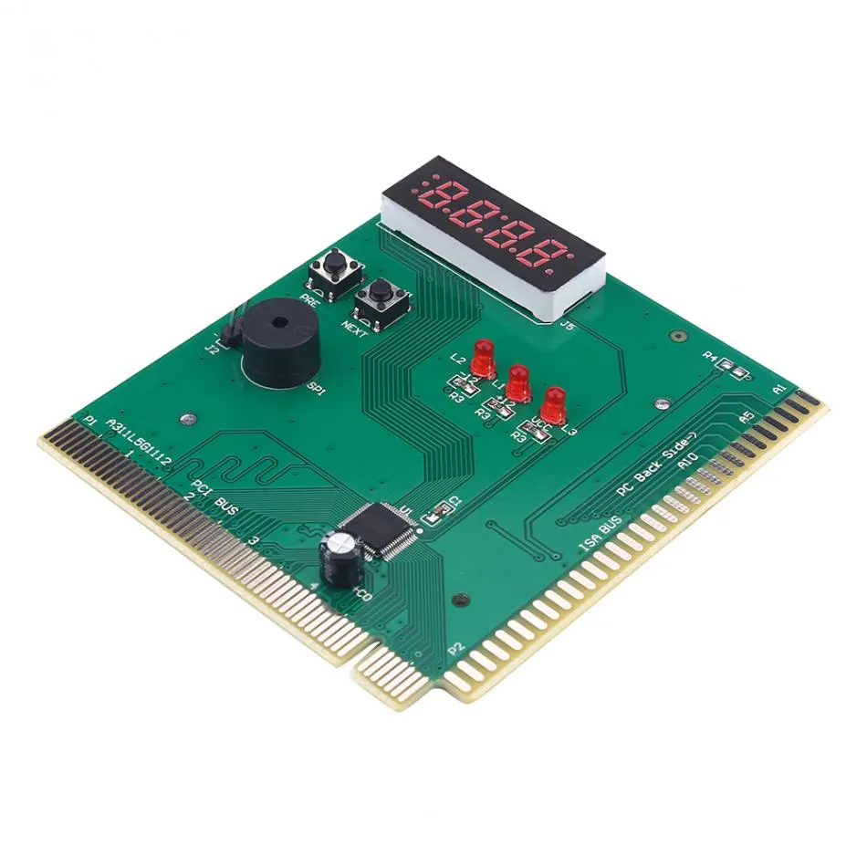 Freeshipping 10 sztuk 4-cyfrowa karta PC Analizator komputera diagnostyczna Płyta główna Tester do PCI Moc ISA na Self Test Card