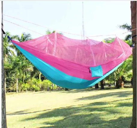 Mobilya Taşınabilir Anti-Sivrisinek Isırıkları Hamak Paraşüt Kumaş Cibinlik Kapalı Açık Kamp için Askılı Sandalye Kullanarak