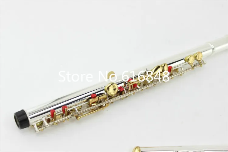 MARGEWATE Flute FL-412 Curved Heads Flutes Silver Plated Gold Lacquer Key 16/17 Holes Open Closed C Key Brand Flute With Case