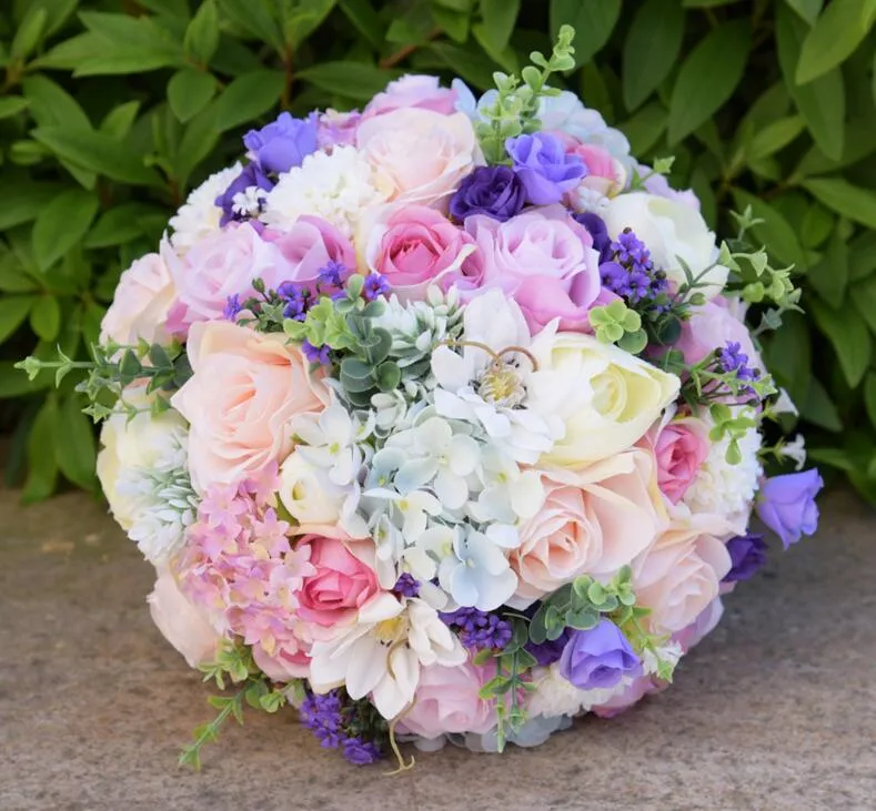 Romantic Handflowers Wedding Bouquets For Bride 2020 New Arrival Free shipping D572 Beach Summer Wedding Flowers Cheap