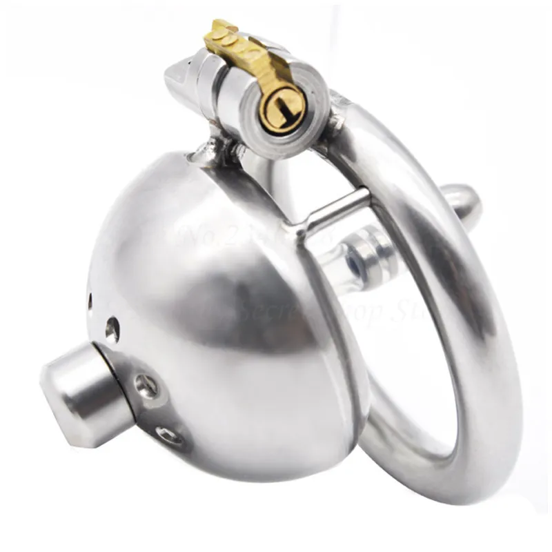 304 Stainless Steel Chastity Belt Super Small Male Chastity Device Adult Game Cock Cage With Urethral Catheter Sex Toys For Men Y1892804