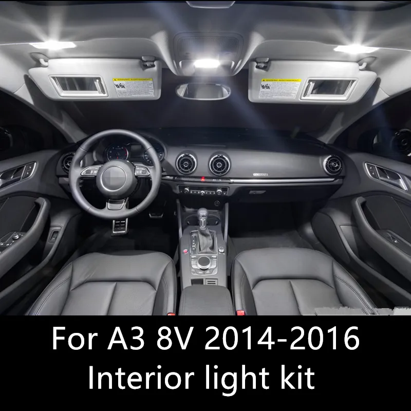 Shinman 7 Pièces Sans Erreur Auto Ampoule LED Kit De Lumières LED De Voiture  Lampe Blanche Éclairage Intérieur Pour Audi A3 8V S3 2014 2016 Accessoires  De Voiture Du 13,52 €