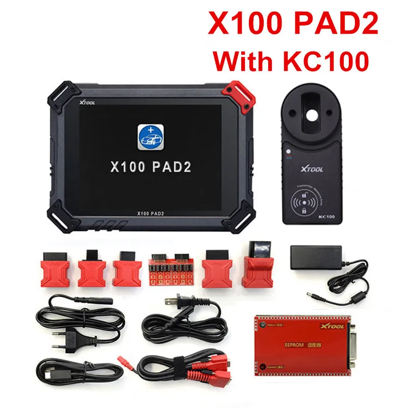 Original XTool X100 Pad2 Pro Auto Key Programmer avec KC100 pour VW 4ème 5ème Pad 2 EPB EPS OBD2 Odomètre Multidiag-Langues