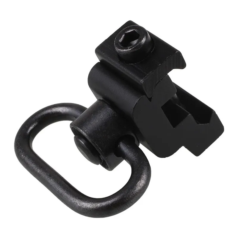 Heavy Duty Quick Release Lossa Tryckknapp Sling Sling Adapter Set Picatinny Rail Mount Base 20mm Anslutande Sling Ring