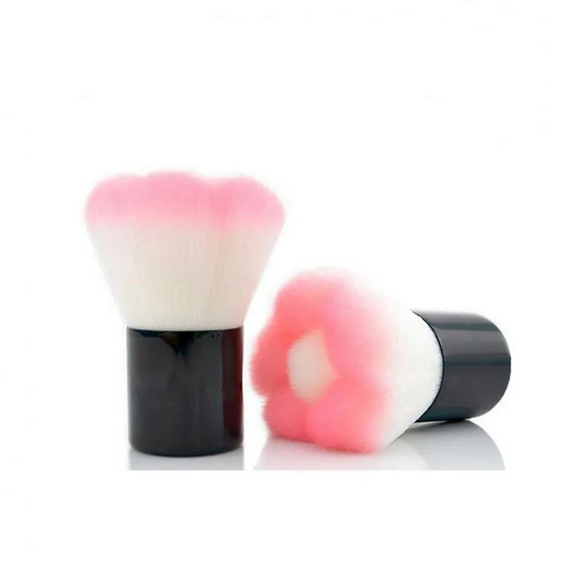 Nowy Piękny Doskonały Różowy Kwiat Face Single Brush Kabuki Blush Proszek Szczotka Kosmetyki Cheek Makeup Szczotka