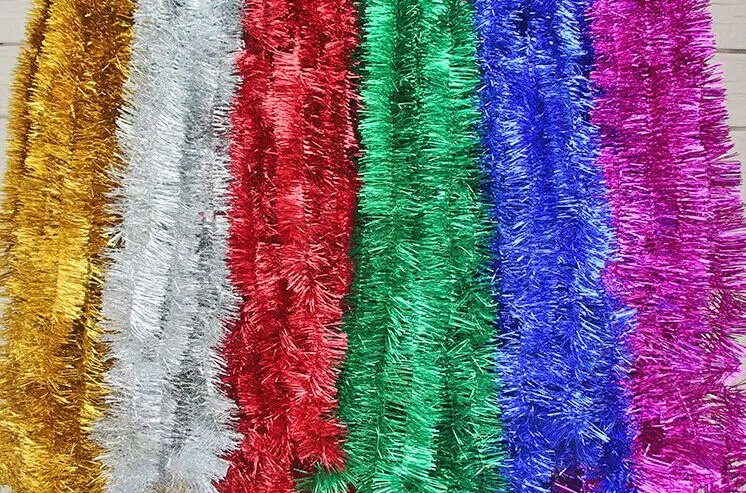 1 PCS 2 Meter Christmas Xmas Tree Party Tinsel Rose Pink Green Silver Gold Red Blue Decorations Top Quality