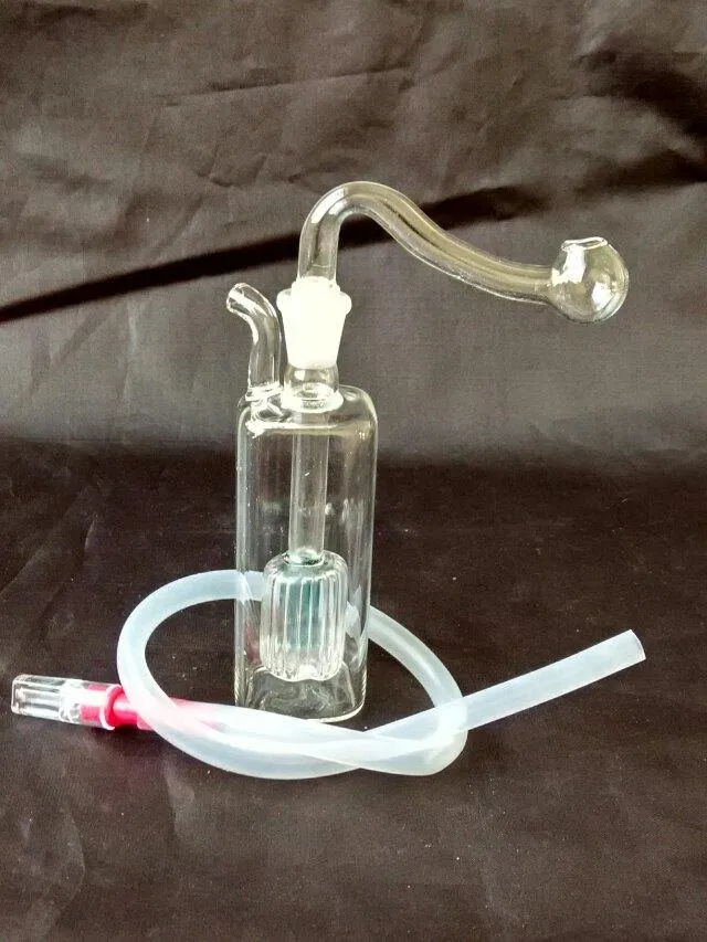 Pote de filtro rectangular, accesorios de Bongs de vidrio al por mayor, fumar en pipa de agua de vidrio