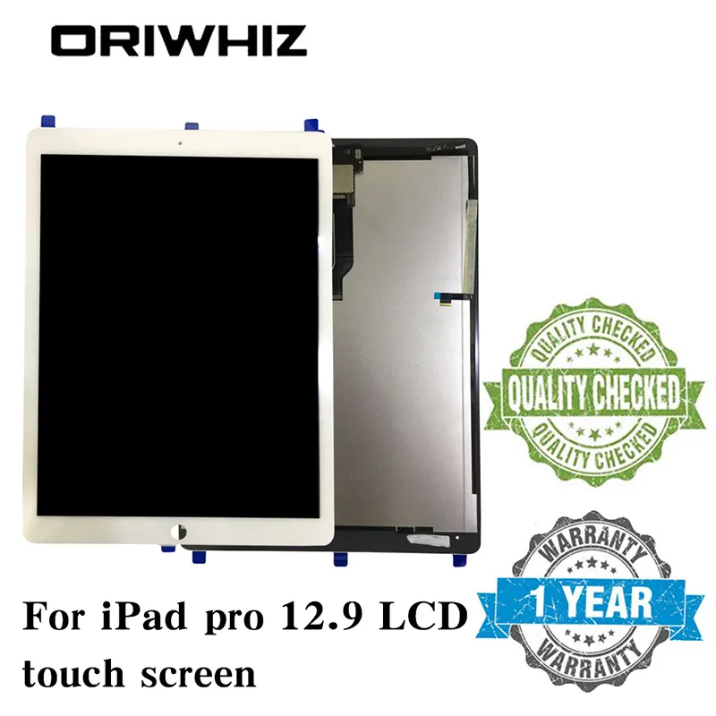 Nova Chegada Preto Branco para iPad Pro 12.9 Tablet Tela LCD Display Montagem Digitador Painel de Toque sem HomeButton e cola