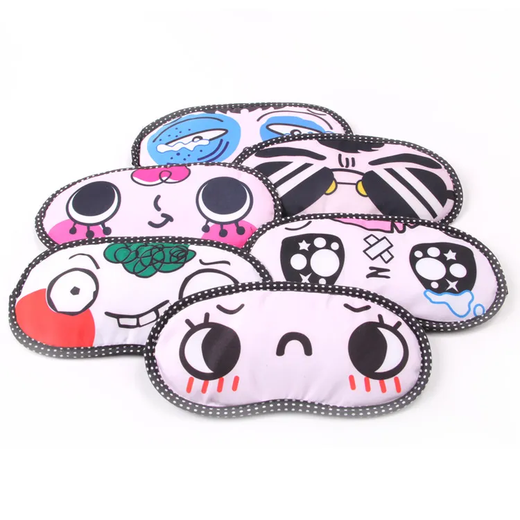 Mignon yeux couverture sac sans glace doux coton sieste masque pour les yeux soin ombre bandeau dessin animé sommeil masque pour les yeux masque de sommeil