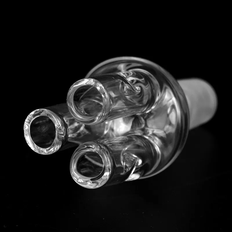 3 Arms Taster Bowl Smoke Tillbehör för glasvattor 14 / 18mm Man Joint Glass Revolver Bowl