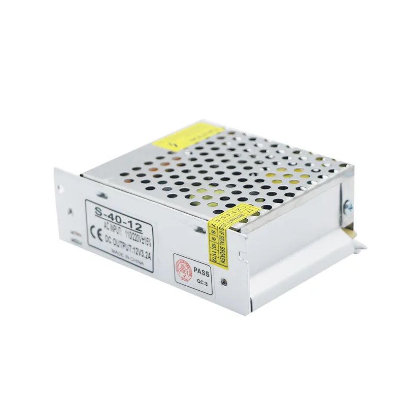 LED Strip Lighting Transformer 3.2A 12V Switch Strömförsörjningsadapter Inmatning AC110V-220V Utgång DC12V 40W