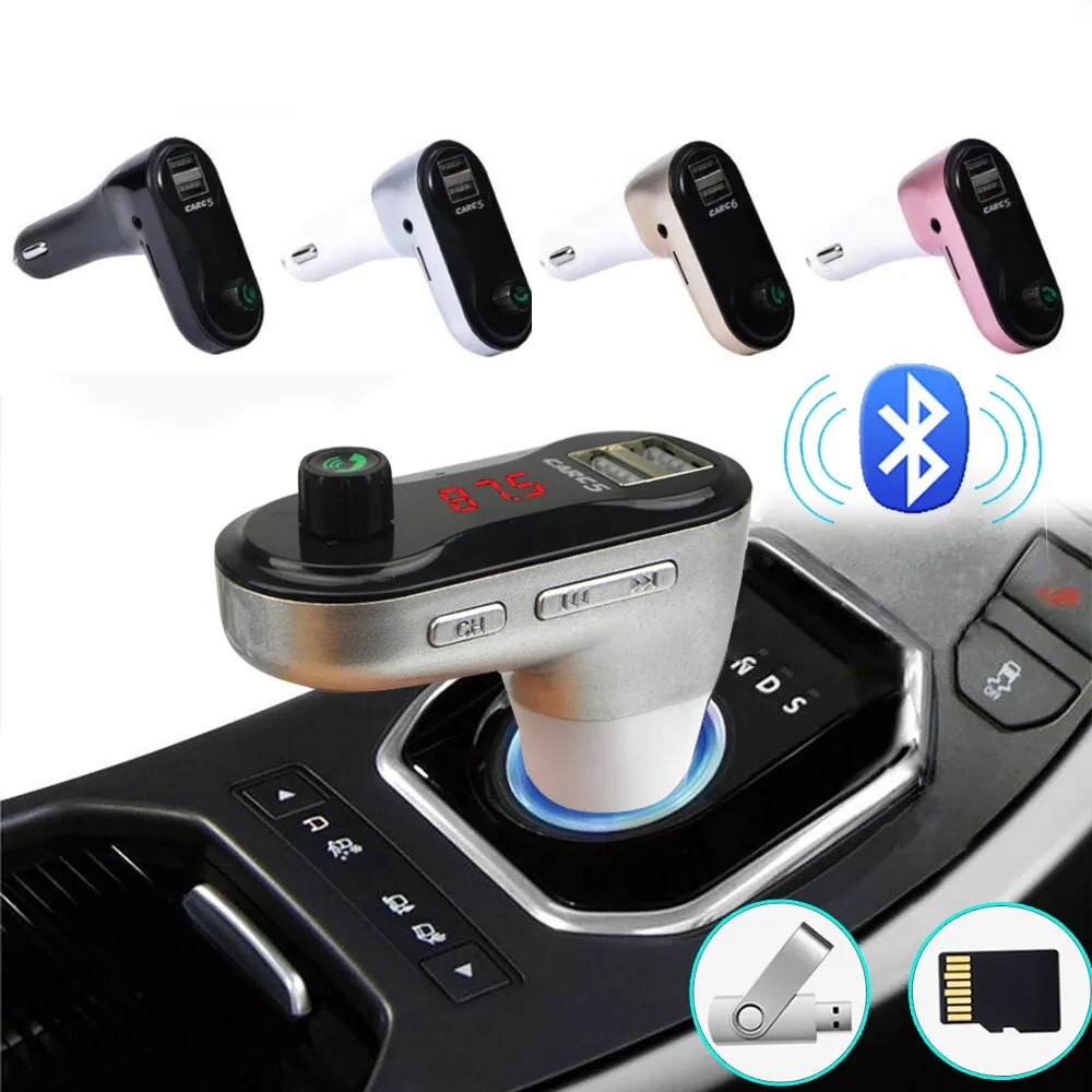 Kit de voiture Bluetooth transmetteur FM lecteur MP3 modulateur chargeur de voiture USB Support carte TF disque U DC12V transmetteur FM USB