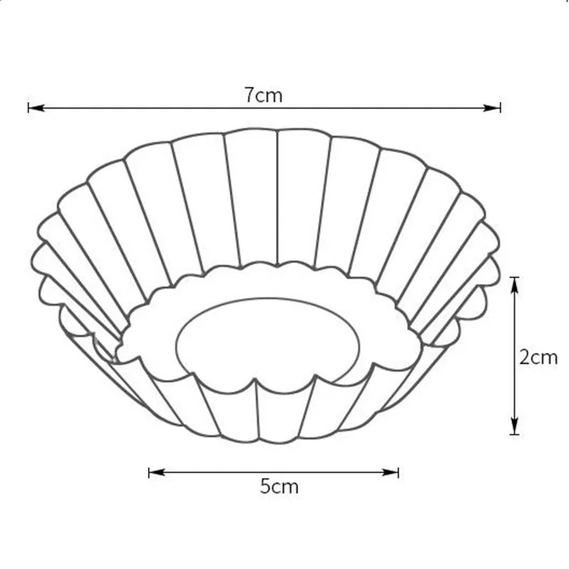 7 cm muffin cupcake copos de metal rodada para muffin cupcake diy cozimento fondant muffin bolo copos moldes f20173427