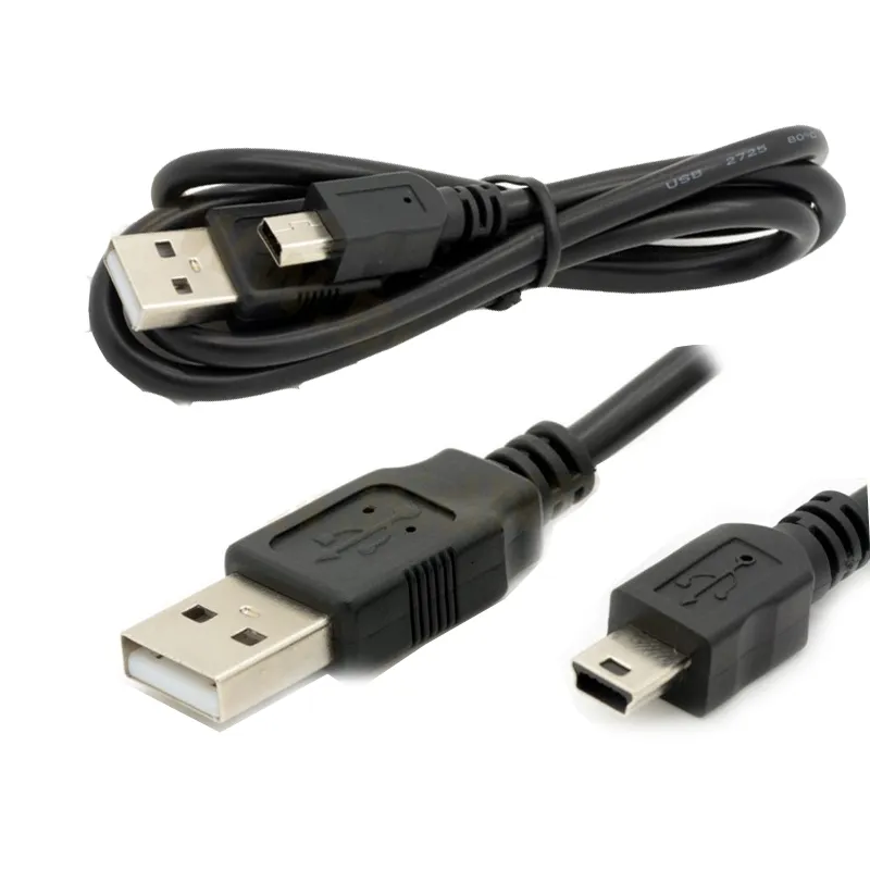 Wit Zwart 1m V3 5Pin 5P Mini USB naar USB 2.0 Gegevenssynchronisatie Kabel voor MP3 MP4 GPS Camera Mobiele Mobiele telefoon Opladen Koord DHL FEDEX EMS GRATIS schip