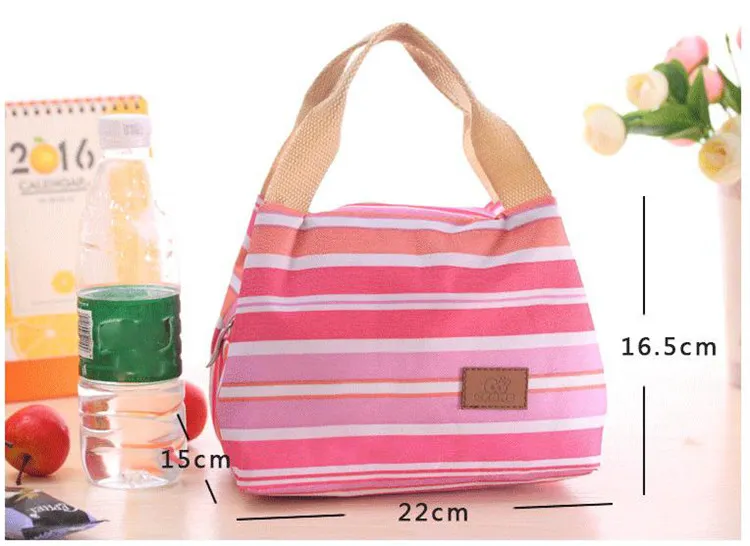 Ny isolerad termisk kylare lunchbox Picnic Carry Tote Storage Bag Case Travel Picnic Food Lunch Box Väska Bärbar Lunchväska B0162