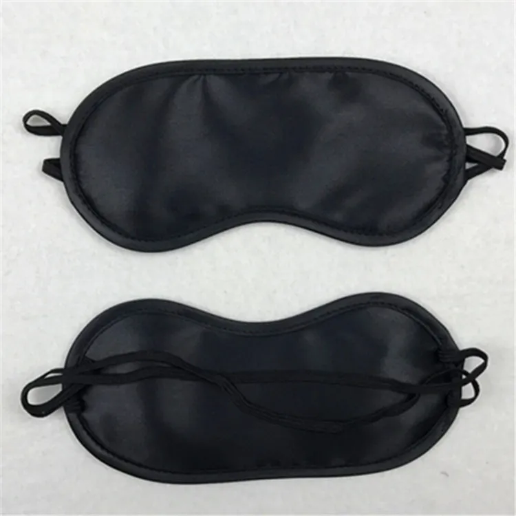 DHL Free Black Eye Mask Shade Nap Cover Blinddoek Masker Voor Slaap Reizen Zachte Polyester Maskers