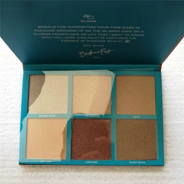 Top Quality Face Highlighter Eye Shadow palette Babe IN Paradise Bronzers & Highlighters easy wear and long-lasting DHL free