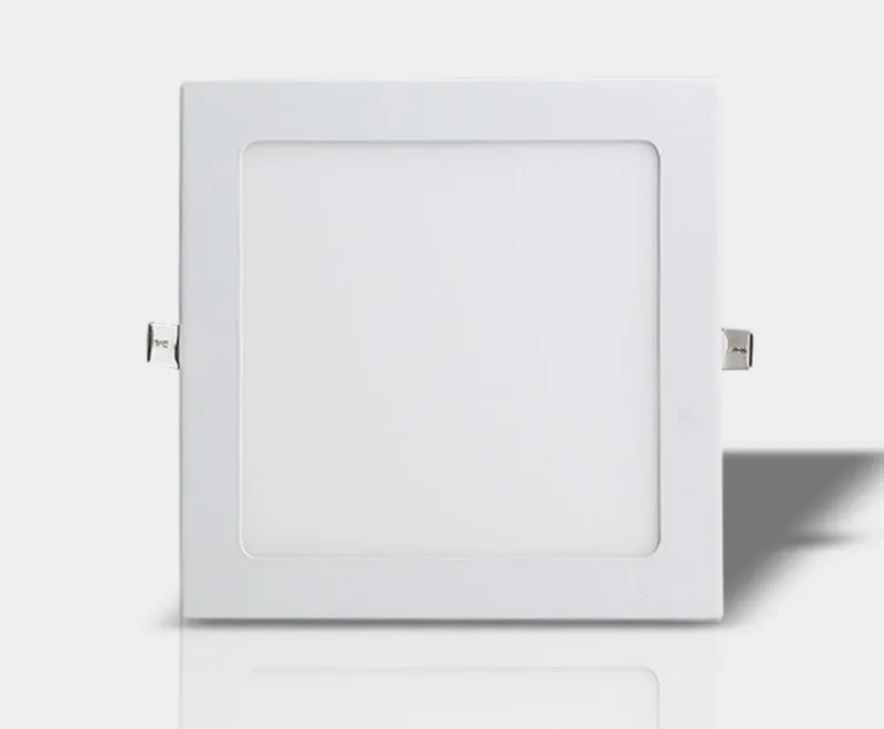 Panneau carré à LED lumière blanche lampe encastrée au plafond lumineuse AC85-265v (carré, 3w-25w, blanc chaud / lumière du jour)