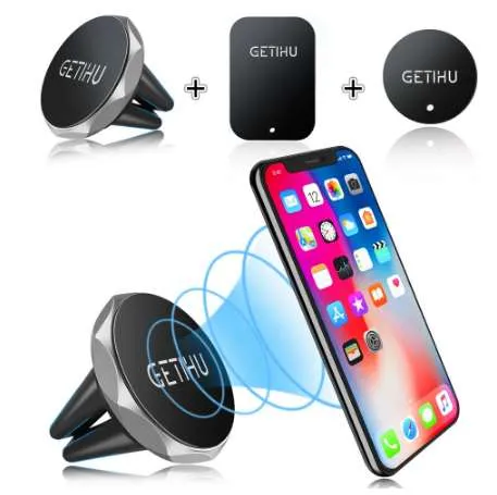 Getihu Bilhållare Magnetisk luftventil Mount Mobil Smartphone Ställmagnet Supportcell Mobiltelefon Telefon Skrivbord i bil GPS