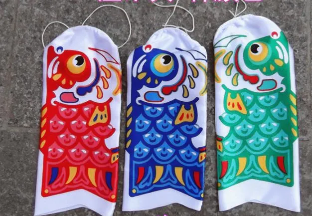 Koi Nobori Carp Wind Sock: kolorowa japońska flaga latawca rybnego do wystroju imprezowego sztuki ścienne - dostępne 3 rozmiary