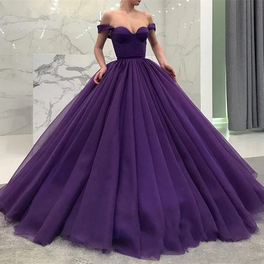 Nueva Moda Lujo Vestidos De Noche Púrpuras 2018 Fuera Hombro Vestidos Para Ocasiones Especiales Vestido De Fiesta Formal Largo Fiesta De Graduación Desgaste De 134,33 € | DHgate