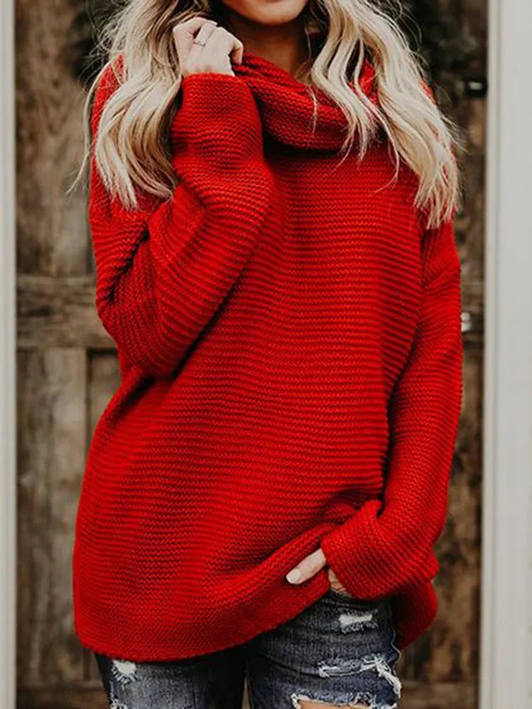 Свитер Женщин 2018 Мода Женщин Водолазка Пуловеры Плюс Размер Офис Женщины Свитер С Длинным Рукавом