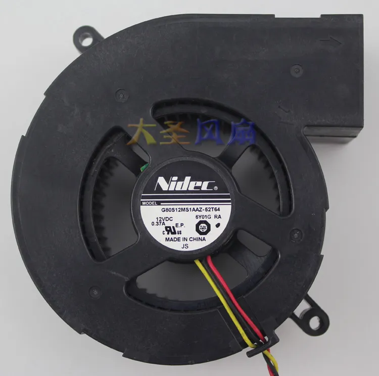 NIDEC G80S12MS1AAZ-52T64 12V 0.37A OTTO-projector Centrifugaalblazelfan