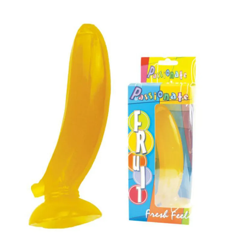 새 섹스 바나나 딜도 손 자유형 자위 섹스 토이 여성 소프트 흡입 컵 고무 성기 섹스 제품