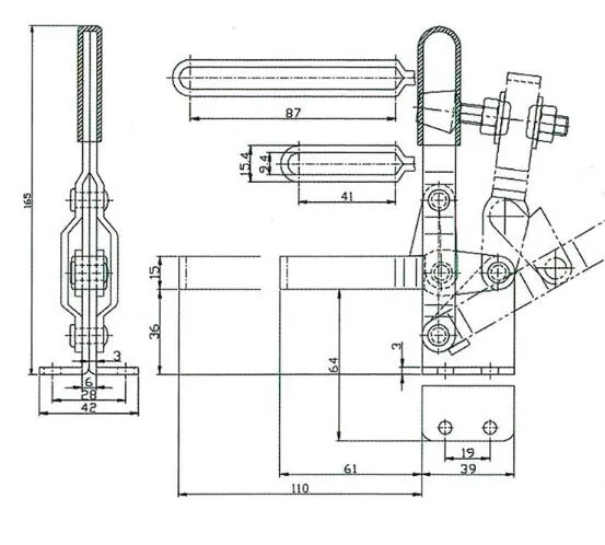 1ピース垂直クランプ高速溶接フィクスチャクリッププライヤー木工彫刻機械圧力クランプジグ研削ヘッド素早くアクセサリー