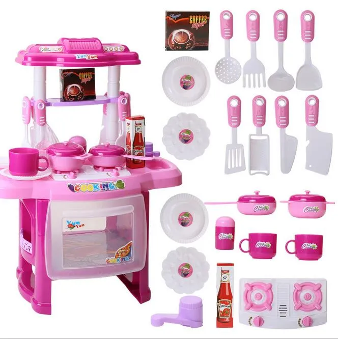 63/72cm Grande Jogo De Cozinha Conjunto De Utensílios De Cozinha Casa Jogo  Das Crianças Menina Comida Para Bebê Cozinhar Brinquedos Presente Da Menina  - Brinquedos De Cozinha - AliExpress