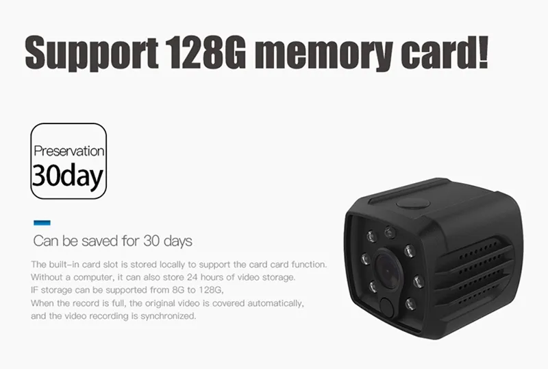 HD WiFi Mini Camera DVR H7 Trådlös 1080p Infraröd Natt Vision Sport Kamera Bärbar Baby Kamera Hem Säkerhet Video Recorder Remote View