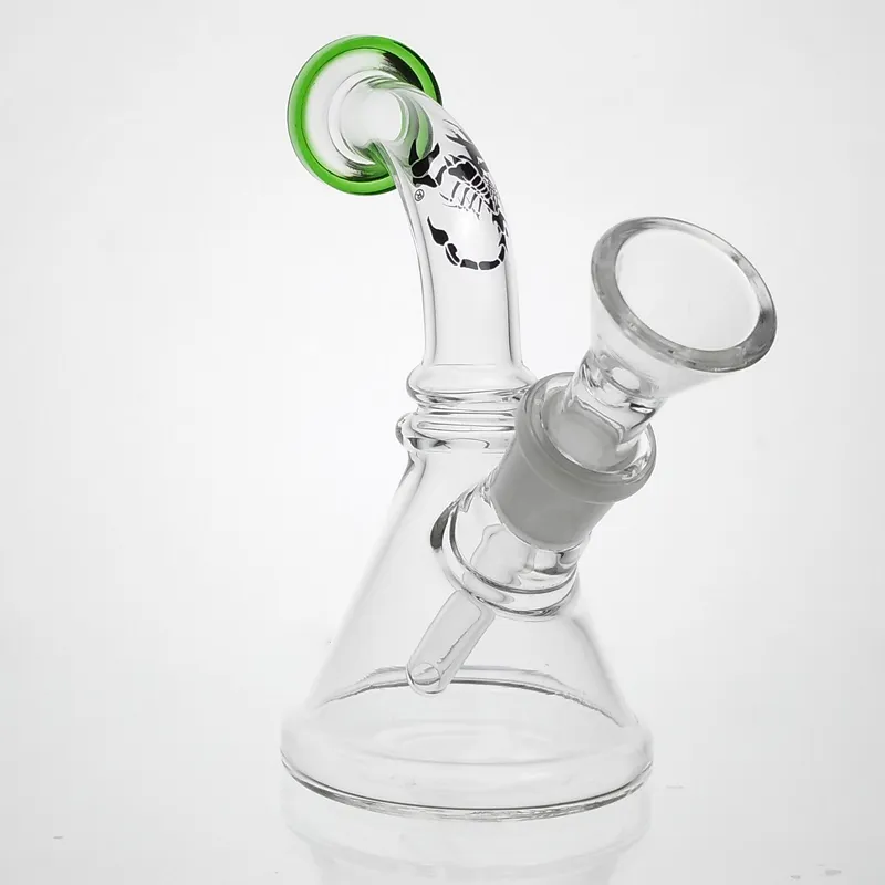 New 14mm Male Mini Little Glass Bong Hookahs Water Pipes Pyrex Oil Rigs Thick Bongs for Smoking