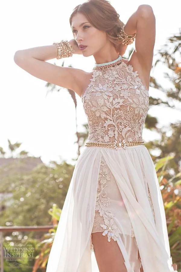 Halter top high low dress hot sale