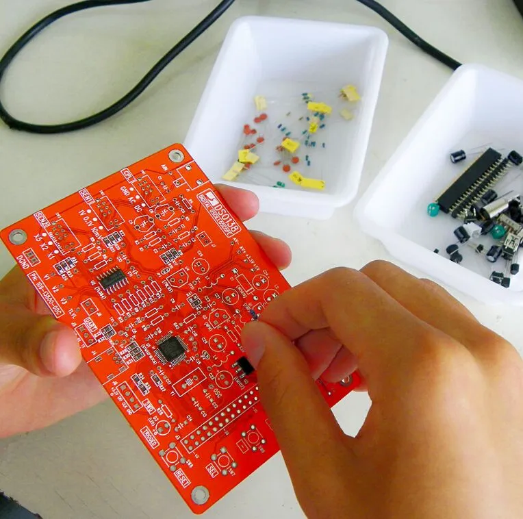 DSO138 Osciloscópio Digital DIY Kit Peças DIY para Osciloscópio Que Faz a ferramenta de diagnóstico eletrônico Aprendizagem osciloscopio Set 1Msps