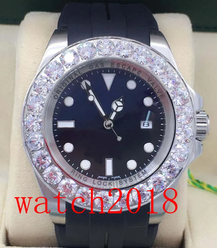 Relógio de luxo masculino novo personalizado 44 mm relógio de diamante genuíno relógio de pulso automático de marca de moda masculina