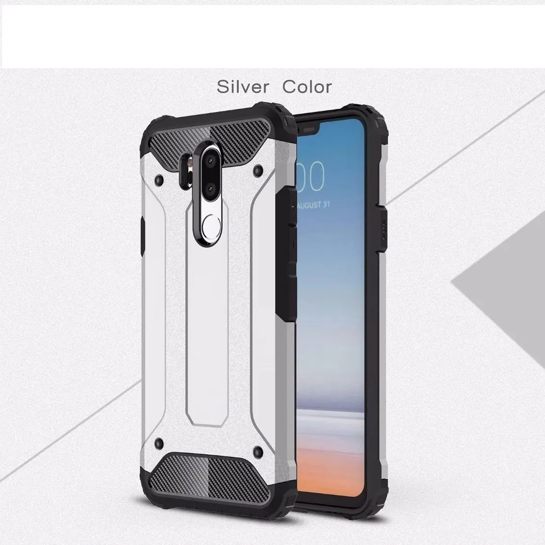 Rüstung Hybrid Defender Fall TPU + PC stoßfest Abdeckung Fall FÜR LG G7 ThinQ U F820L Stylus 3 LG Stylo 4 K9 V20 50P