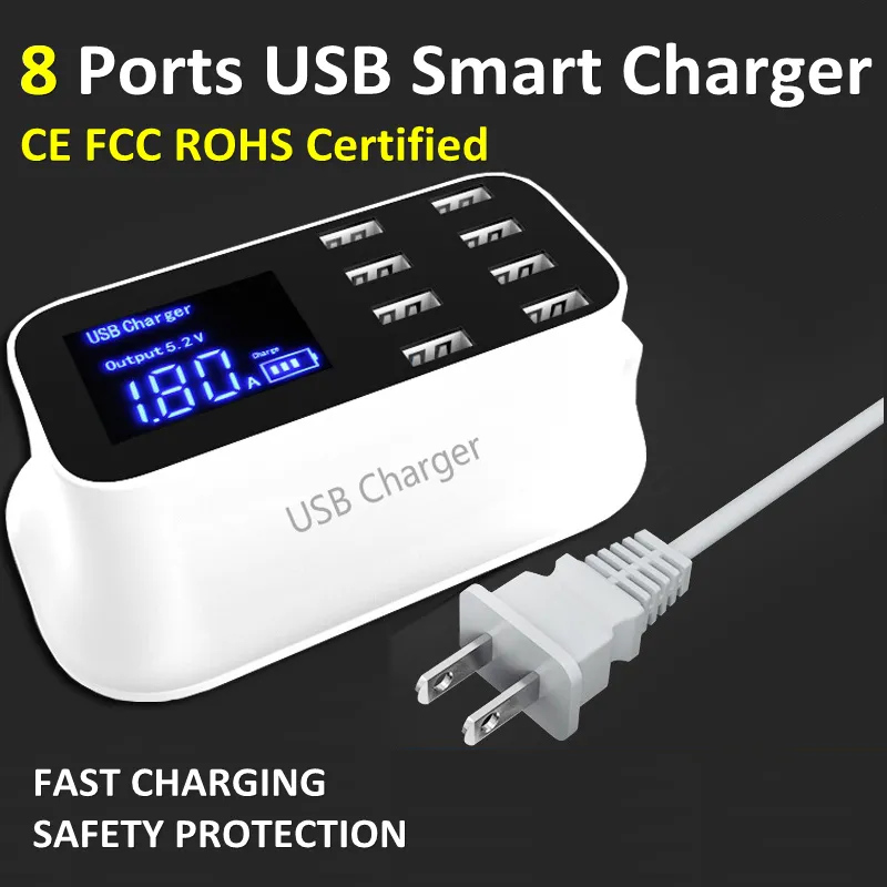 Chargeur Multi USB 40W 5V 8A Chargeur USB Multiple Chargeur Prise