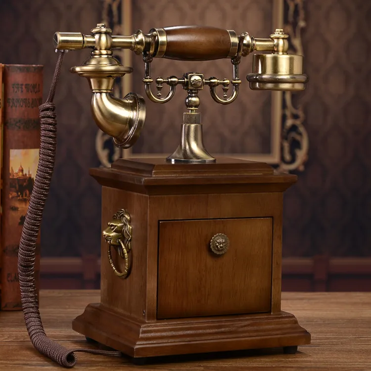 Retro Rotary Dial Telephone Vintage Landline Phone With Solid Wood Rotating  Disk, Antique Chinese Style Home Decor From Soka_trading, $135.88