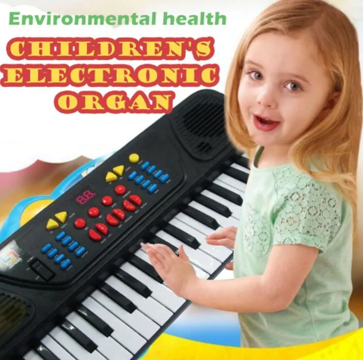 Muzyka dzieci Zabawki 37 Keys Electone Mini Elektroniczna Klawiatura Muzyczna Zabawka z mikrofon Edukacyjna Elektroniczna Piano Zabawka