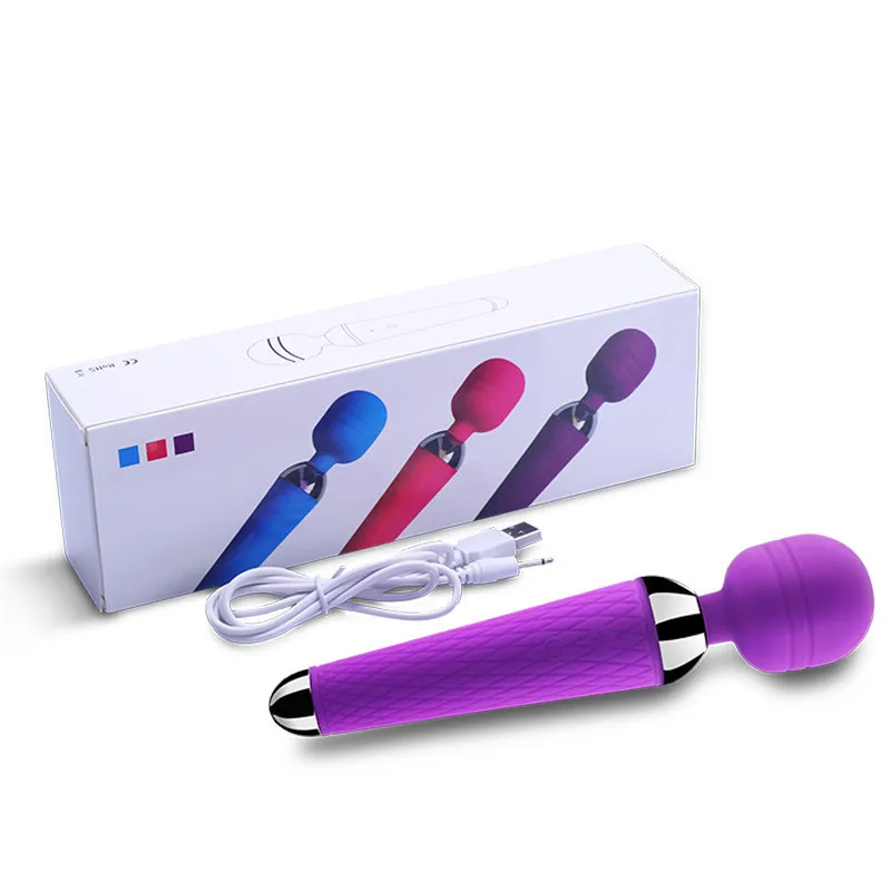 Carica USB AV Magic Wand vibratore donna Prodotto del sesso Vibratore AV elettro giocattolo del sesso vibratore clitorideo donna5279453