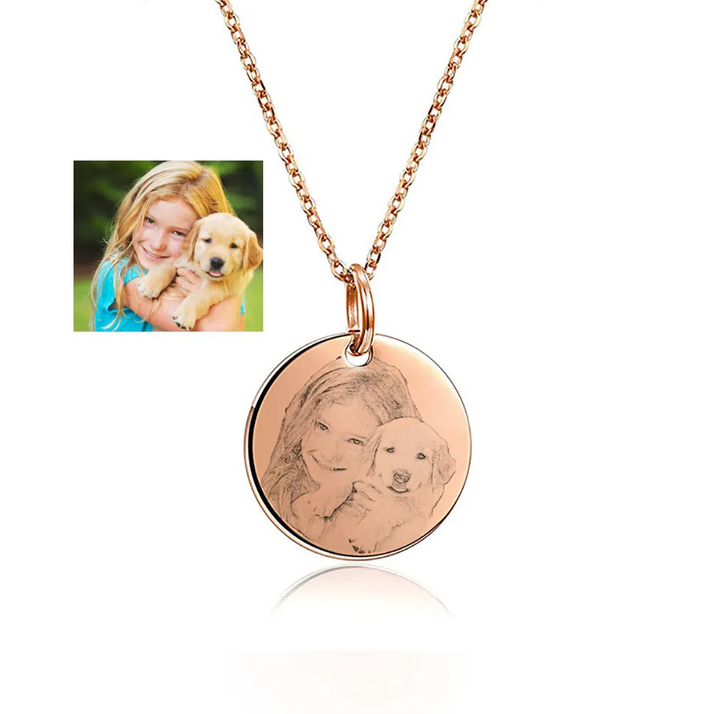 Best Dog Mom Personalized Pet Photo Necklace | Heart Pendant – Pets on Merch