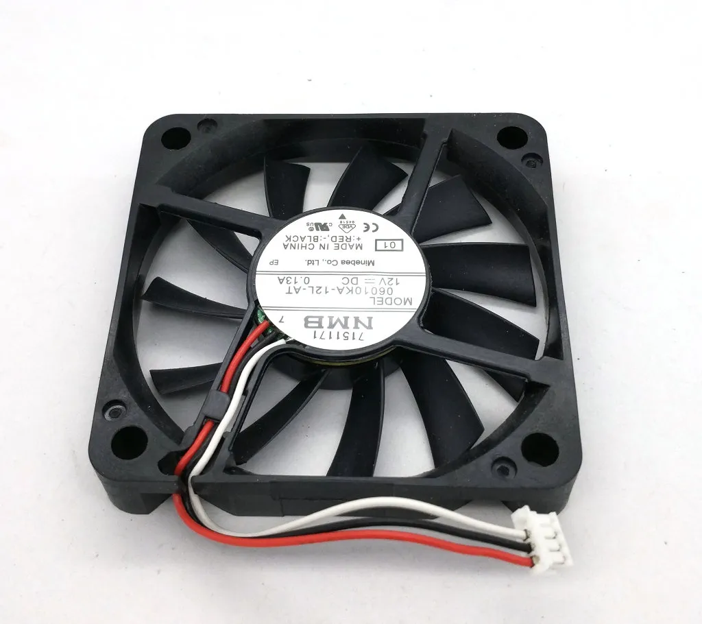 New Original NMB 06010KA-12L-AT DC12V 0.12A 60x60x10MM 3 Lines Tachometer Signal for Projector Cooling Fan